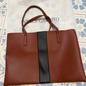 Vince Camuto Brown and Black Tote Bag